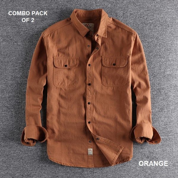 Casual Simple Fashion Men’s Shirts Pure Cotton Pack Of 2 Combo Choose Any Varient