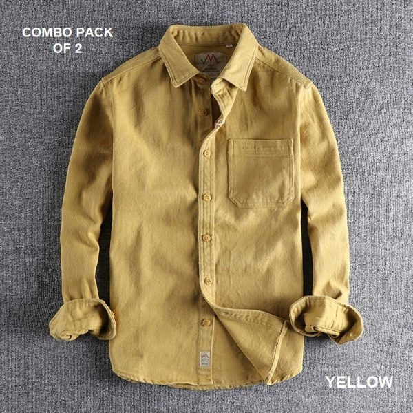 Casual Simple Fashion Men’s Shirts Pure Cotton Pack Of 2 Combo Choose Any Varient - Image 5