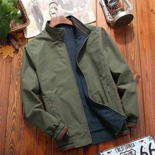 Men Fashion Casual Coats Sportswear Bomber Jacket For Winter and Monsoon Season Waterproof Jacket - Image 2