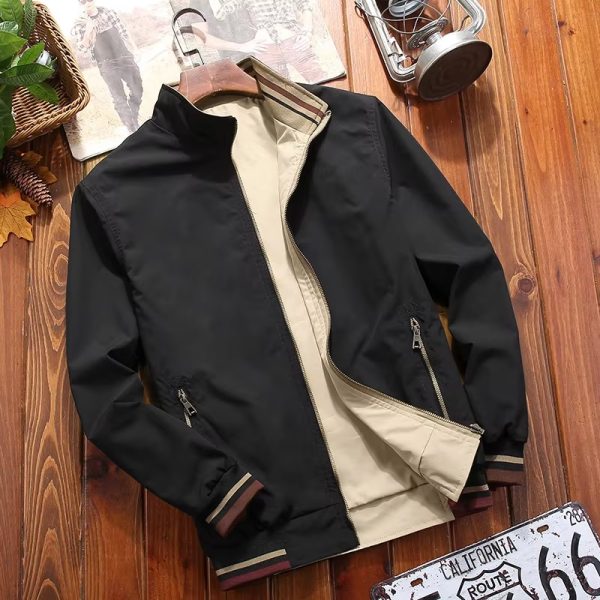 Men Fashion Casual Coats Sportswear Bomber Jacket For Winter and Monsoon Season Waterproof Jacket - Image 3
